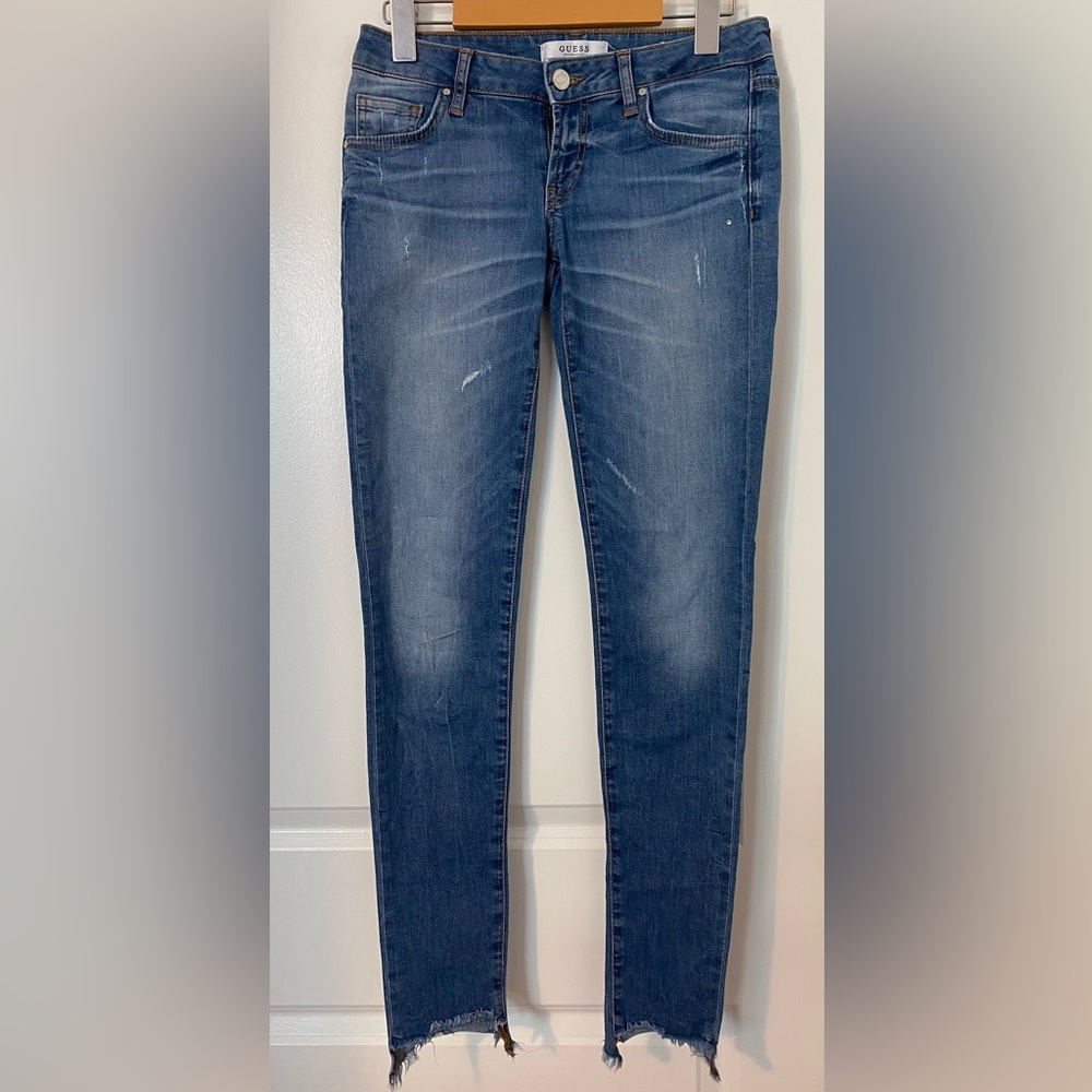 Guess Skinny Leg Blue Jeans - Ultra Low Rise